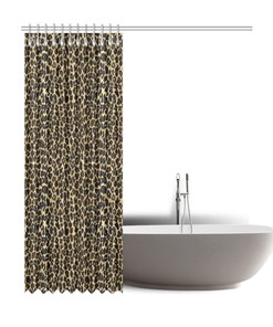 Stylish Leopard Print Shower Curtain - Great Gift for Animal and Cat Lovers - Waterproof Bathroom Decor