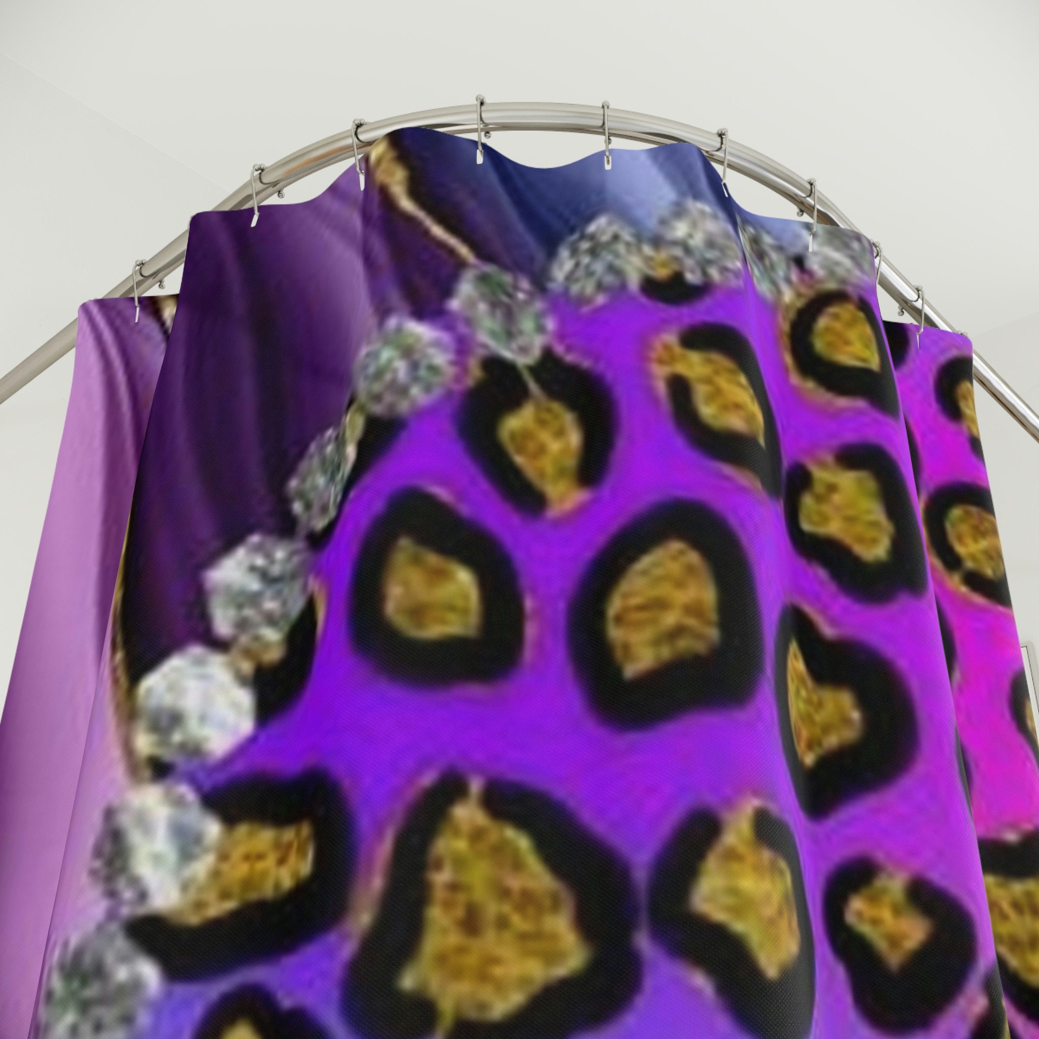Stylish Leopard Shower Curtain, Trendy Bathroom Decor