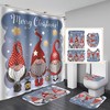 Stylish Merry Christmas Shower Curtain For Home Decoration, Waterproof & Machine Washable