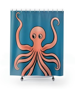 Stylish Modern Art Octopus Shower Curtain for Your Bathroom.