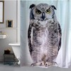 Stylish Owl Animal Waterproof Bath Drape Hook Shower Curtain for Kids Bathroom Decor