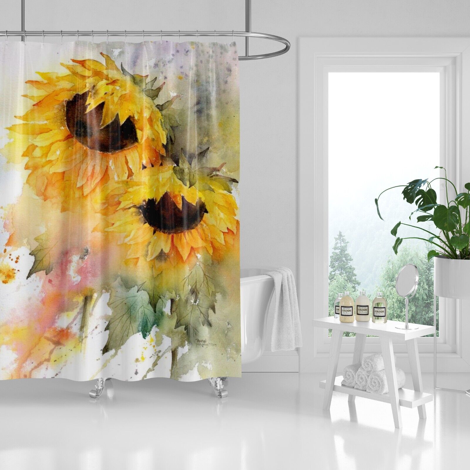 Stylish Printed Waterproof Bathroom Decor Shower Curtain