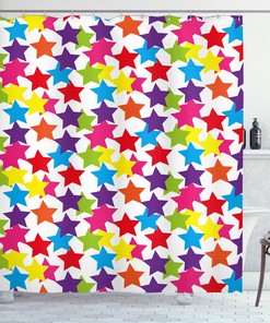 Stylish Star Shower Curtain for Contemporary Bathroom Decor