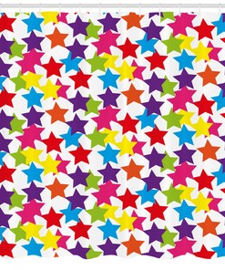 Stylish Star Shower Curtain for Contemporary Bathroom Decor