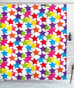Stylish Star Shower Curtain for Contemporary Bathroom Decor