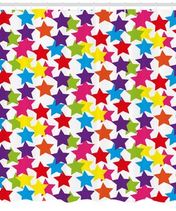 Stylish Star Shower Curtain for Contemporary Bathroom Decor