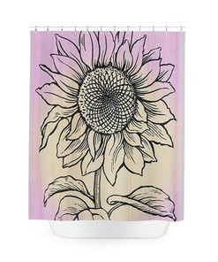 Stylish Sunflower Shower Curtain - Bright and Bold Bathroom Decor