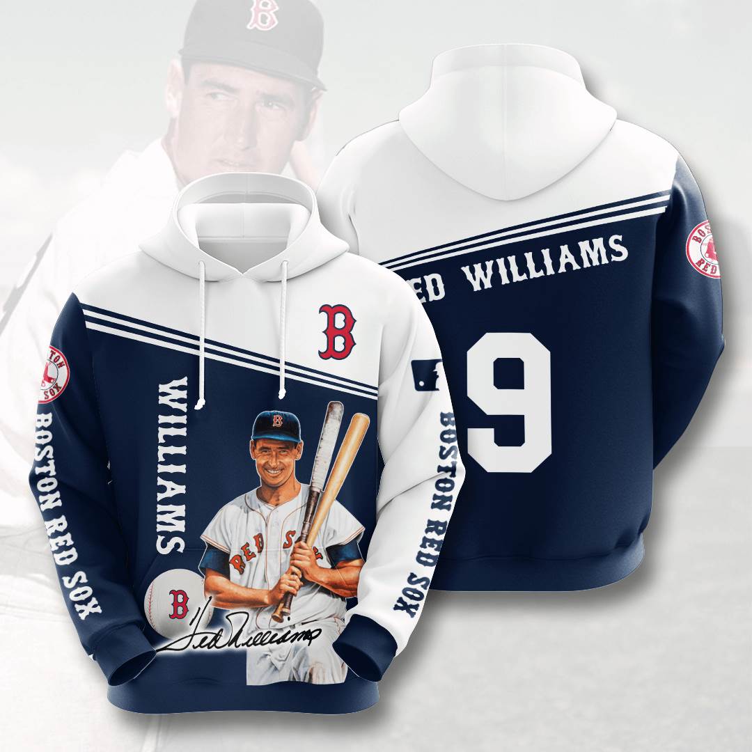 Stylish Ted Williams Usa Hoodie 3D For Boston Red Sox Fans