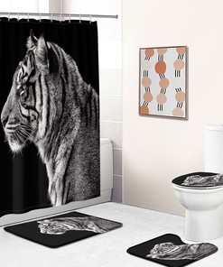 Stylish Tiger Shower Curtain for Chic Bathroom Decor
