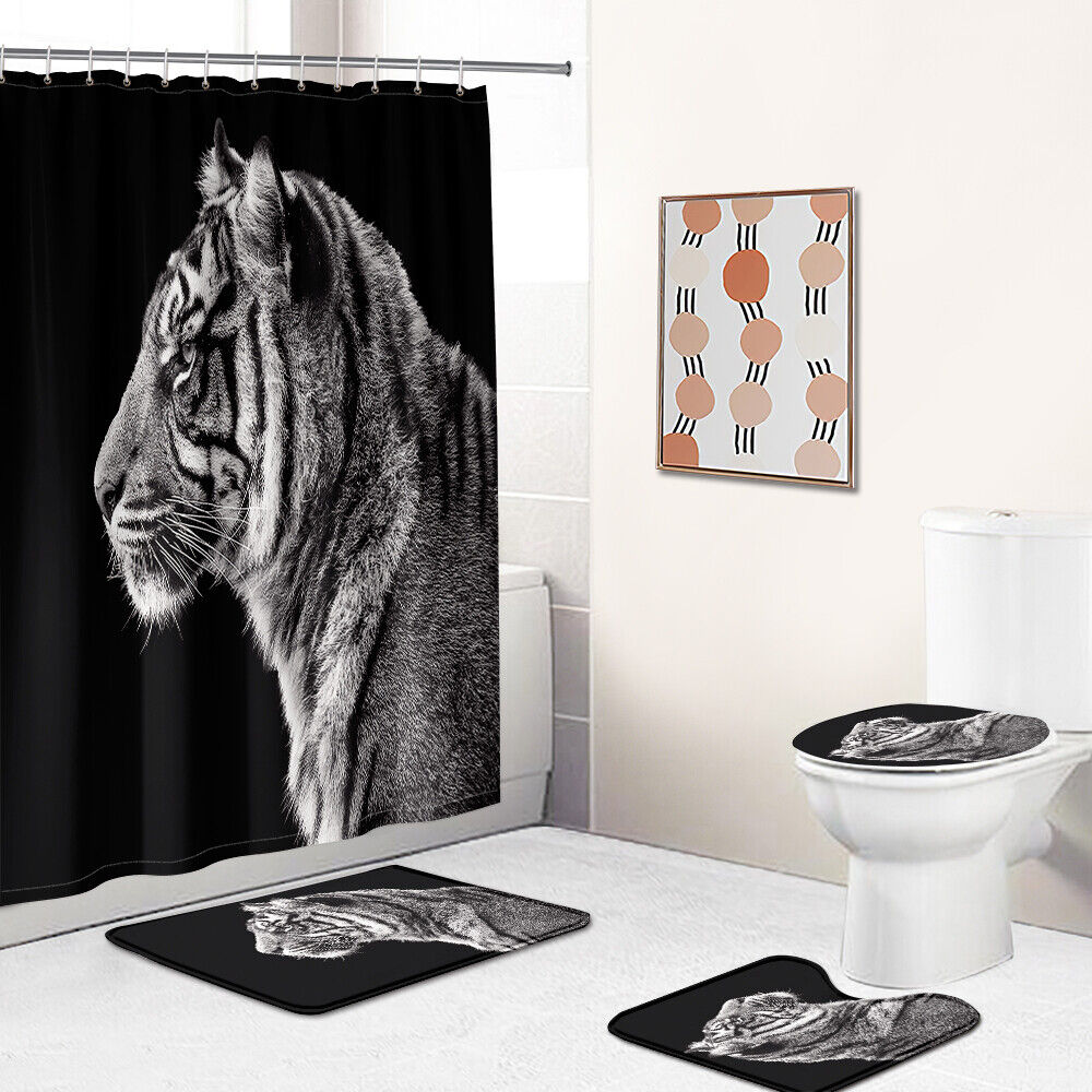 Stylish Tiger Shower Curtain for Chic Bathroom Decor