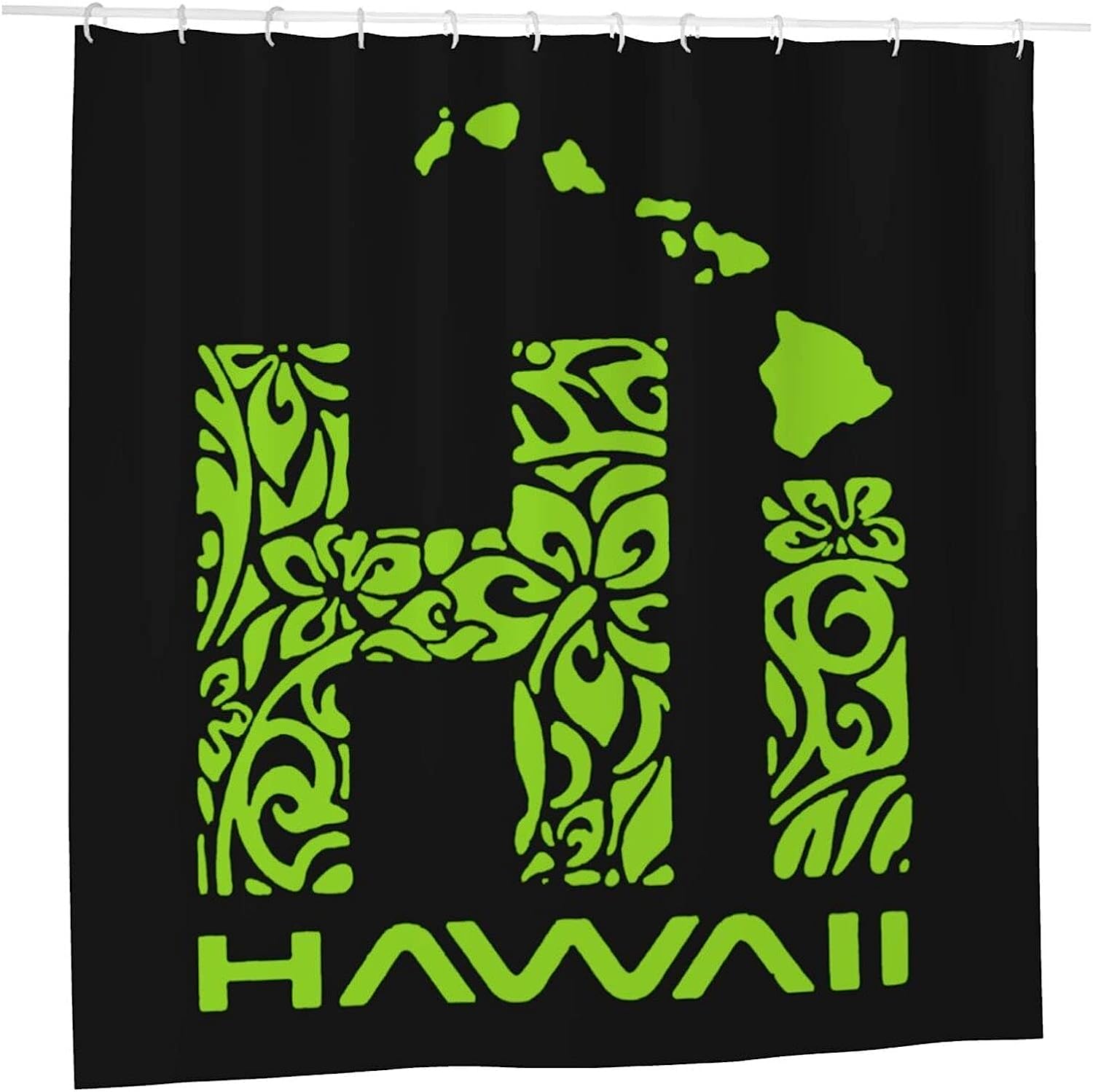 Stylish Tribal Hi Hawaii Islands Shower Curtain For Bathroom