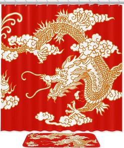 Stylish Waterproof Dragon Shower Curtain