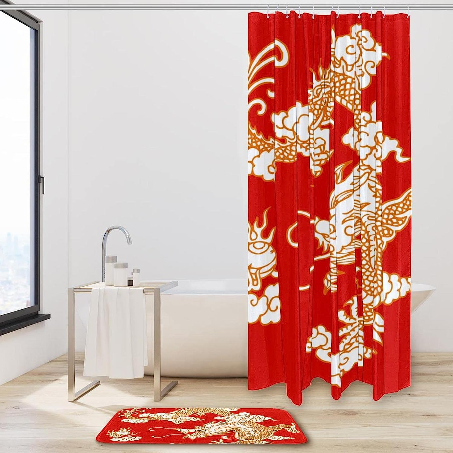 Stylish Waterproof Dragon Shower Curtain - Image 2