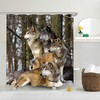 Stylish Wild Wolves Shower Curtain - Scenic Bathroom Accessory with Wildlife Designs 