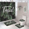 Stylish and Functional Green Leaf Shower Curtain for a Modern Bathroom.