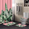 Succulent Plants Pink Background Bathroom Shower Curtain Ideas