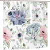 Succulent Plants Shower Curtain for Bathroom, Funny Bath Curtain Set, Home Decor Gift