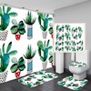 Succulent Plants Waterproof Shower Curtain, Beautiful Bathroom Decoration