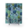 Succulents And Flowers Shower Curtain For Nature Inspired Home Decor