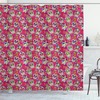 Sugar Skull Flowers And Hearts Design All Saints Day Shower Curtain - Unique And Decorative