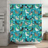 Summer Beach Day Dachshund Yomane Shower Curtain for a Fun and Festive Bathroom