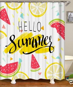 Summer Colorful Fruits Shower Curtain to Refresh Your Bathroom