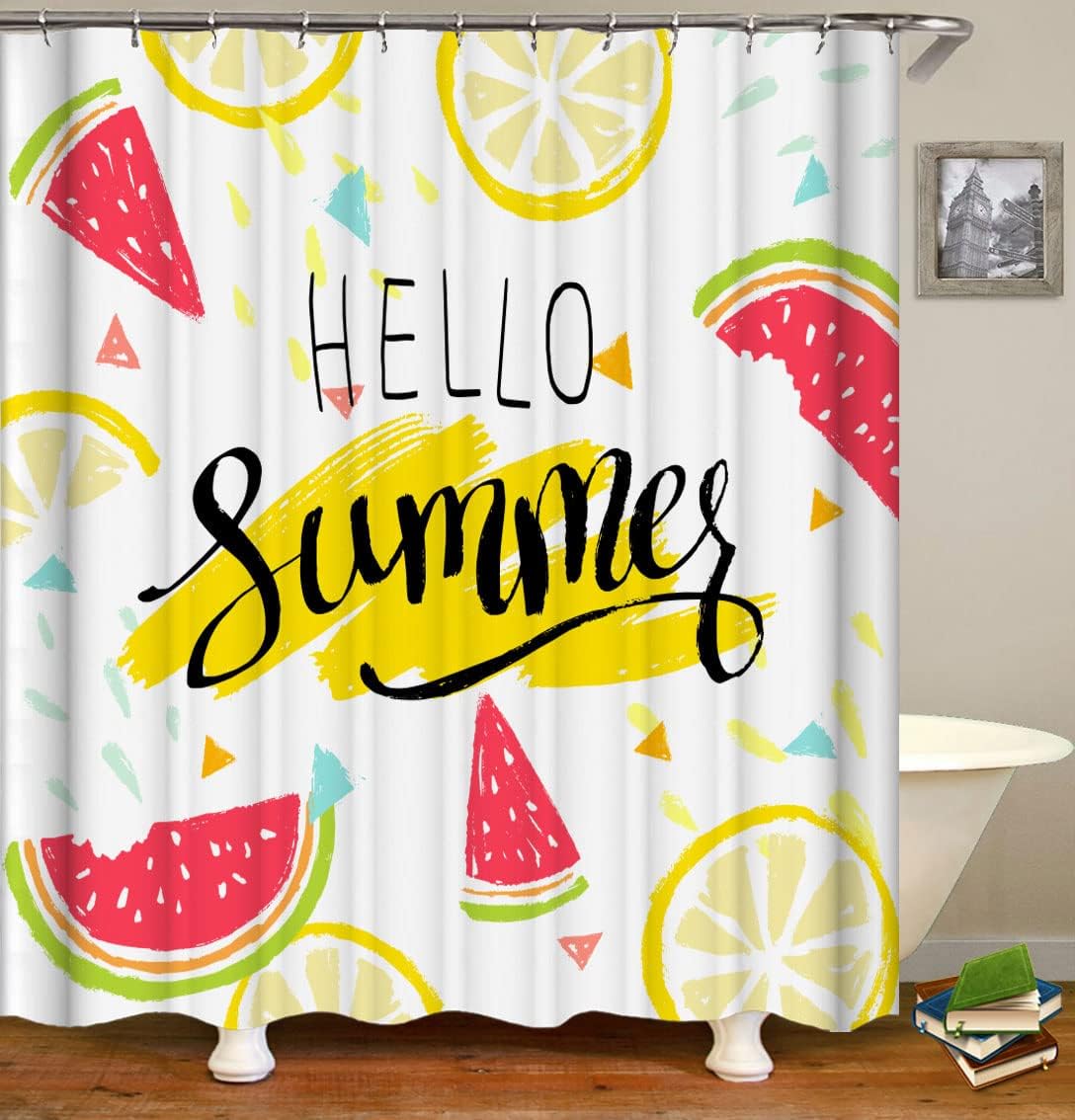 Summer Colorful Fruits Shower Curtain to Refresh Your Bathroom