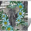 Summer Elephant Shower Curtain for a Fresh Bathroom Decor
