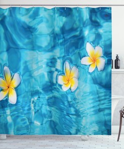 Summer Floral Lifestyle Image Shower Curtain for a Relaxing Bathroom