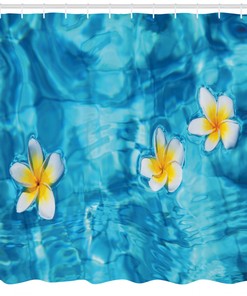 Summer Floral Lifestyle Image Shower Curtain for a Relaxing Bathroom