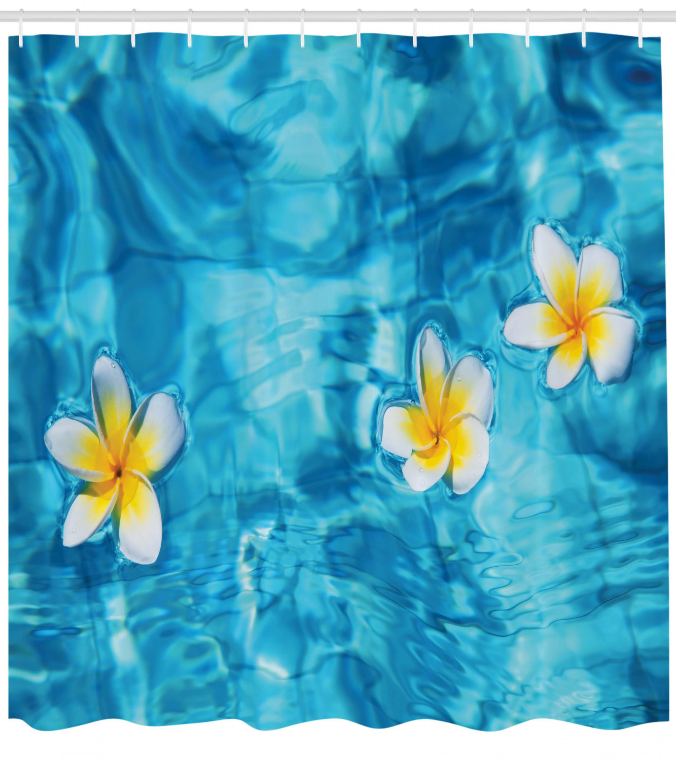 Summer Floral Lifestyle Image Shower Curtain for a Relaxing Bathroom