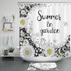 Summer Garden Flowers Black And White Shower Curtain For Bathroom