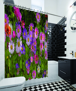 Summer Garden Wildflowers Shower Curtain - Stunning Bathroom Decor with Beautiful Blooms