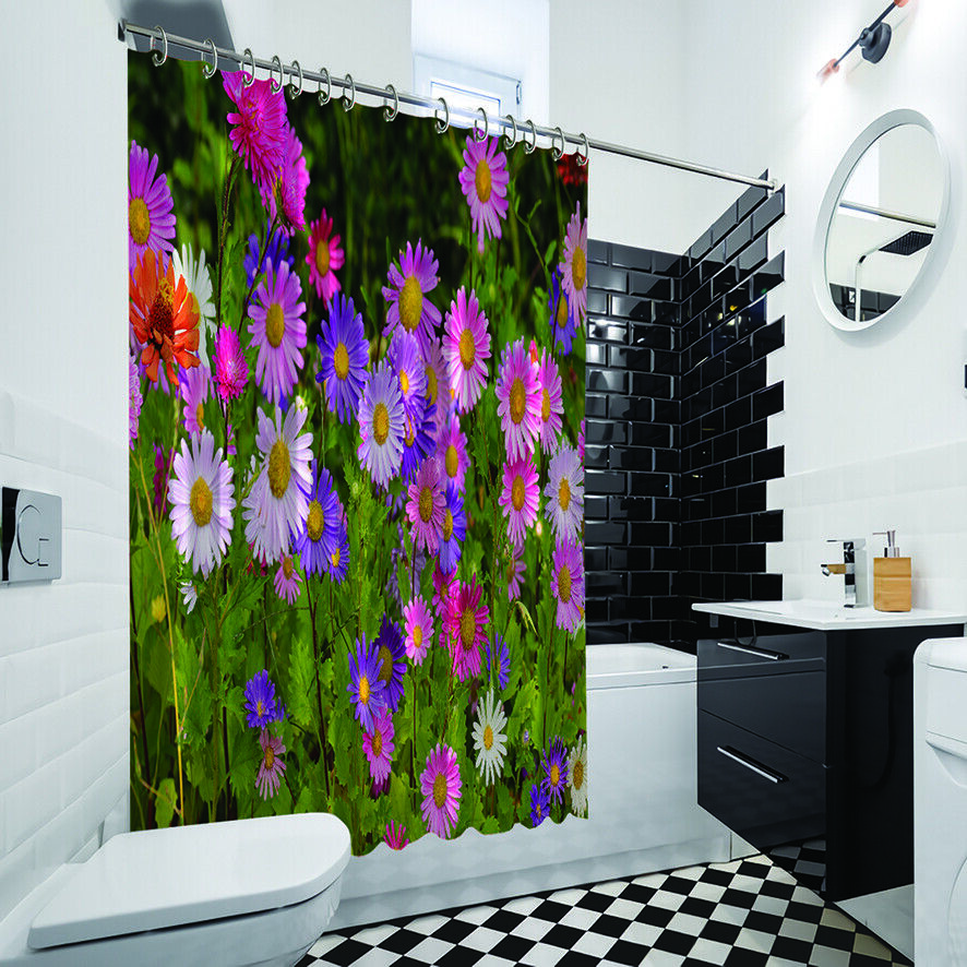 Summer Garden Wildflowers Shower Curtain - Stunning Bathroom Decor with Beautiful Blooms