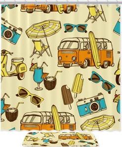 Summer Hawaii Shower Curtain For A Tropical Getaway Bathroom