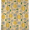 Summer Lemonade Shower Curtain Cute Yellow Fruit Bath Decor Green Leaves Washable Fabric Curtain