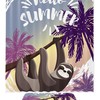 Summer Sloth Shower Curtain, Add a Tropical Vibe to Your Bathroom 
