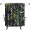 Summer Tropical Dark Green Botanical Banana Monstera Leaf Theme Fabric Nature Bathroom Decor Jungle Shower Curtain