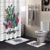Summer Tropical Plant Truck with Cactus Shower Curtain for Unique Bathroom Decor