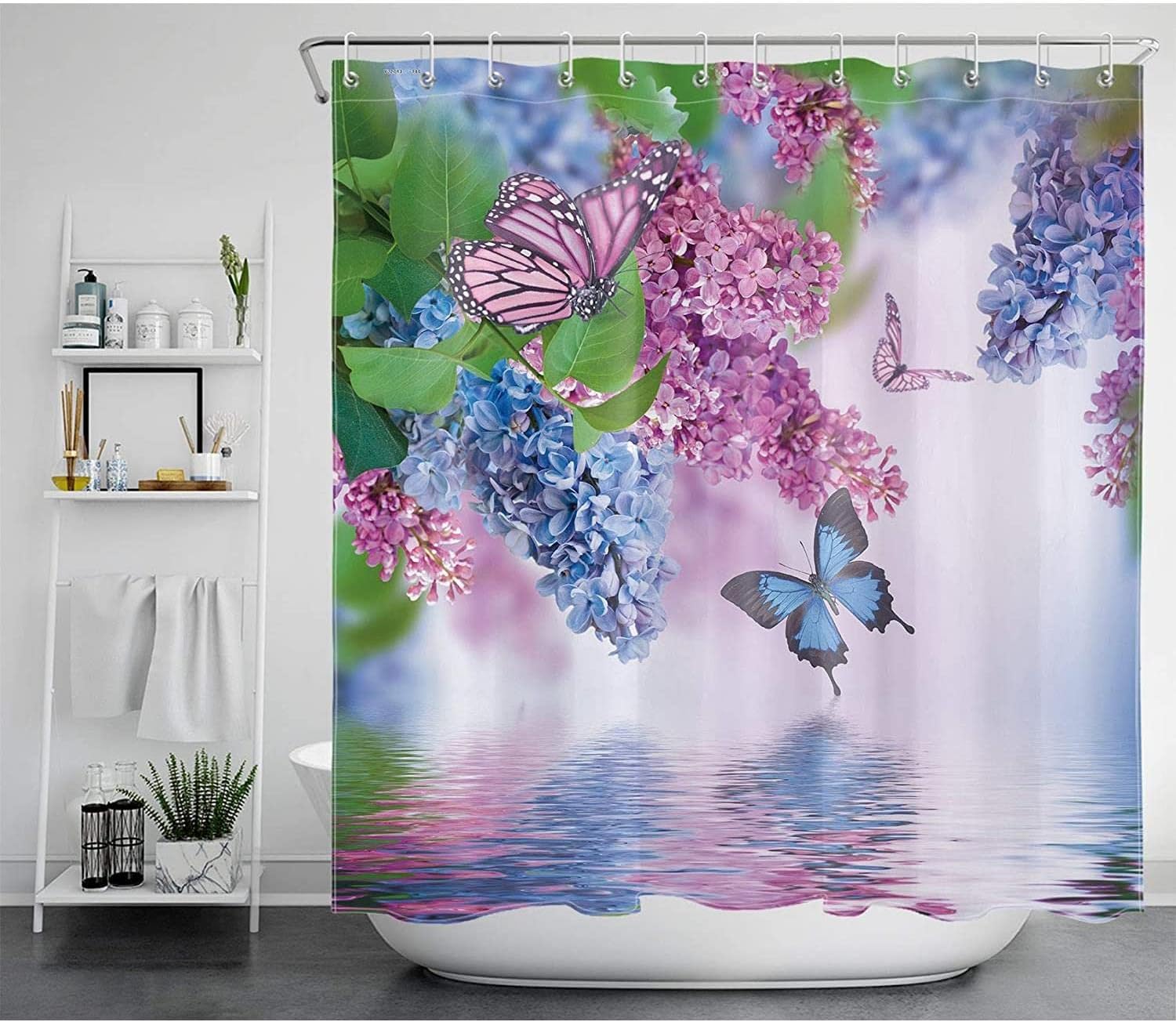Summer Vintage Beach Bar Hawaii Tiki Island Shower Curtain by MEKPAM - Cocktail Waterproof Cloth Fabric Bathroom Decors