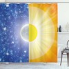 Sun Beams and Stars View from Space Shower Curtain for a Heavenly Bathroom