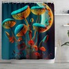 Sun, Moon And Animal Floral Shower Curtain - Boho Bathroom Decor