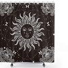 Sun Moon Black and White Mandala Celestial Shower Curtain for Spiritual Bathroom Decor