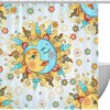 Sun Nebula Shower Curtain with Unique Cloth Fabric Design for Bathroom Decor and Waterproof Feature 