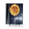 Sun Pattern Shower Curtain Fabric Decors with Unique Cloth Fabric Design for Bathroom Decoration 