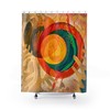 Sun Shower Curtain Bathroom with Unique Cloth Fabric Design for Bathroom Decoration 