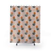 Sun and Frond Shower Curtain for Summer Beach Bathroom Decor 