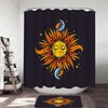 Sun and Moon Shower Curtain for Bathroom Decor 