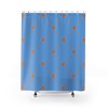 Sun and Moon on Light Blue Shower Curtain for Celestial Bathroom Decor 