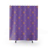 Sun and Moon on Purple Shower Curtain for Celestial Bathroom Decor 